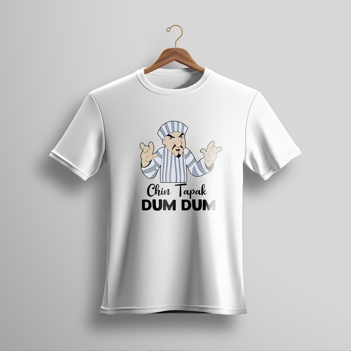 Chin Tapak Dum Dum Printed T-Shart, 100% Cotton