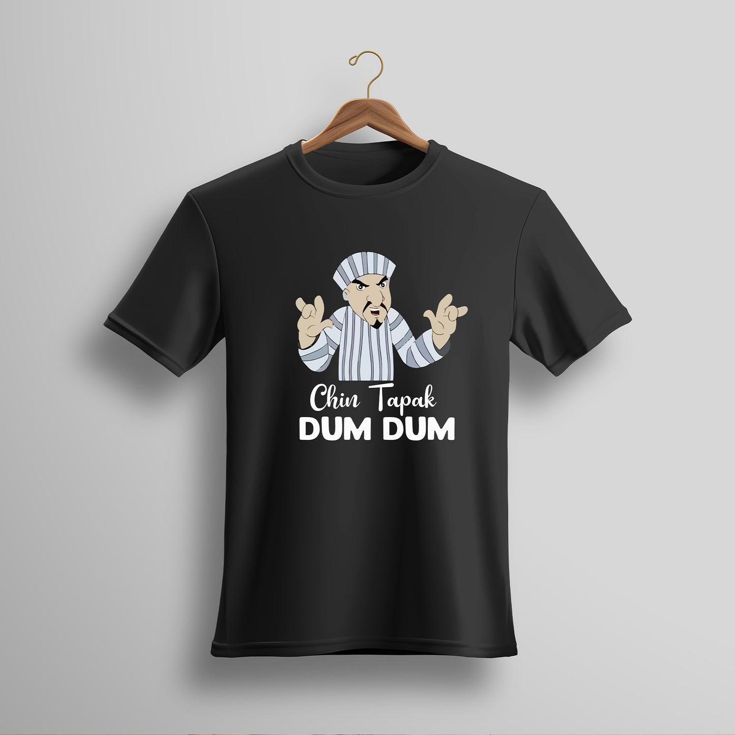 Chin Tapak Dum Dum Printed T-Shart, 100% Cotton