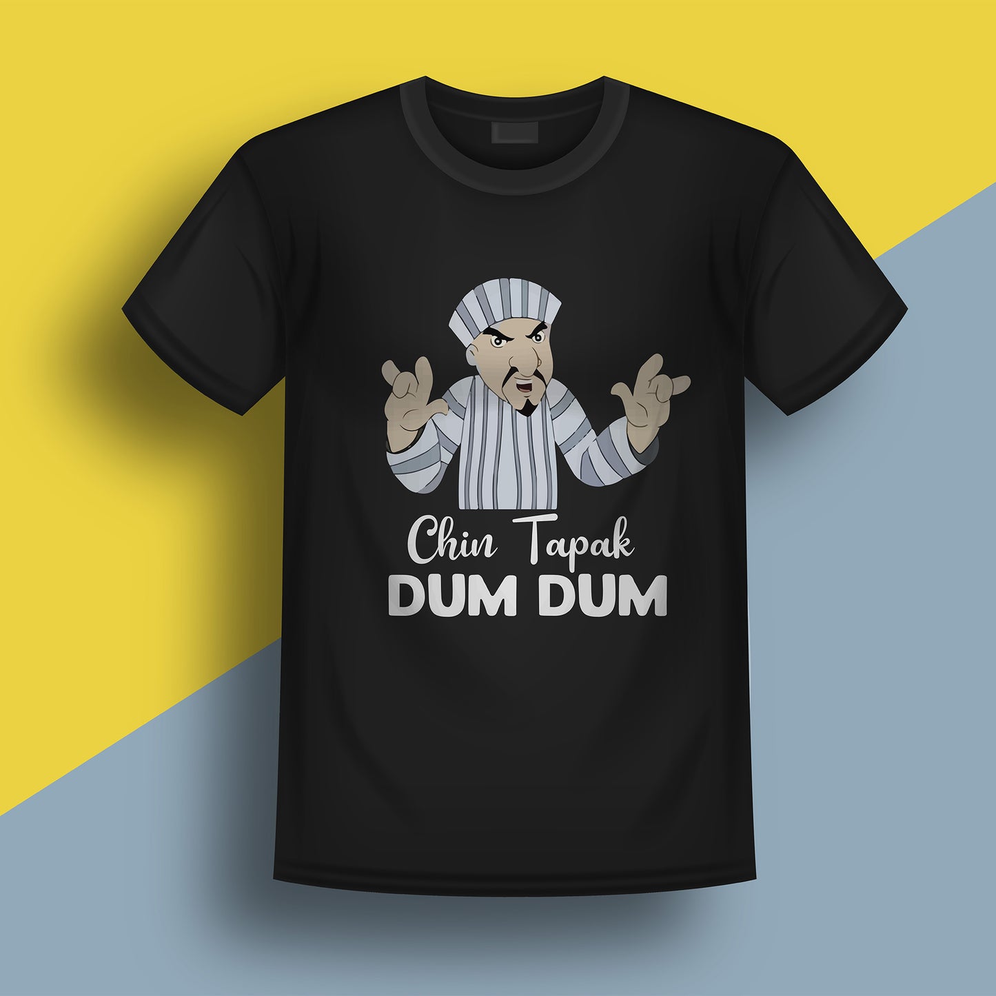 Chin Tapak Dum Dum Printed T-Shart, 100% Cotton