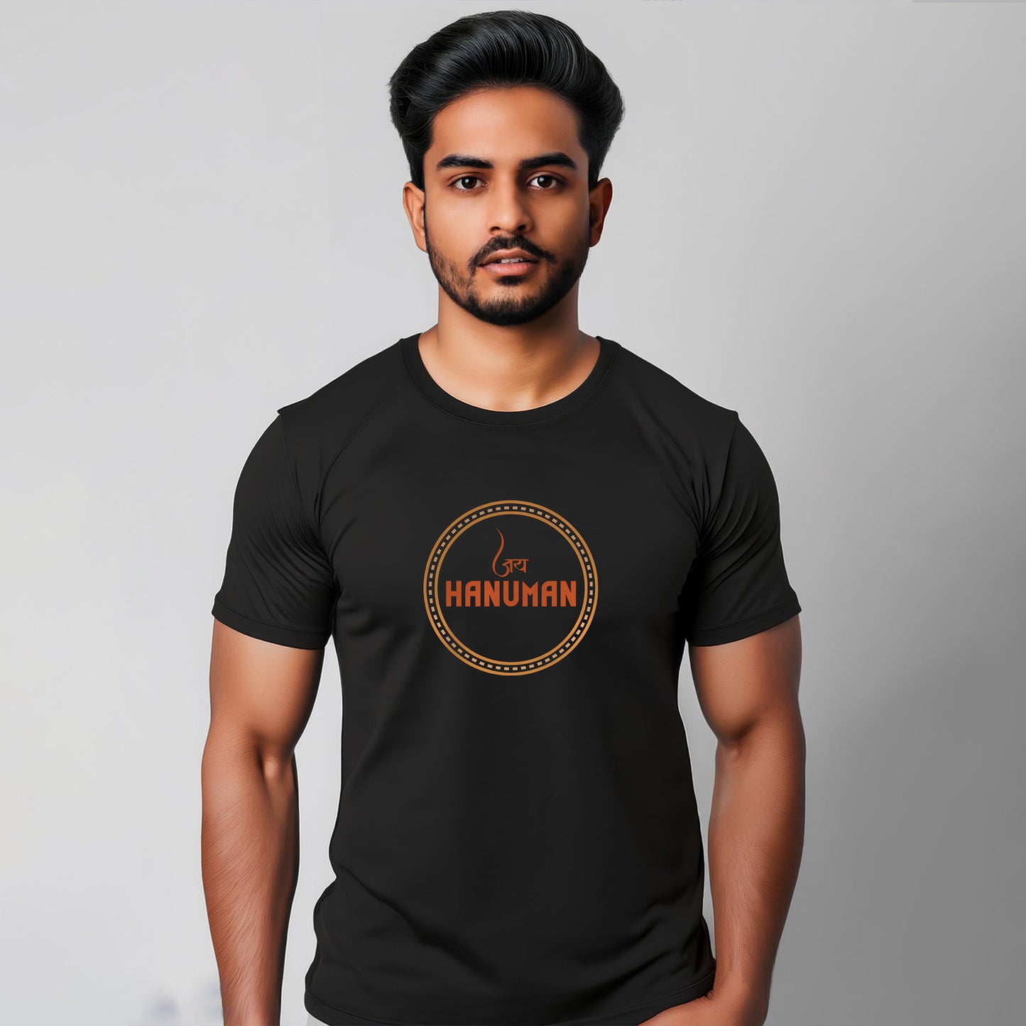 Mahabali Hanuman T-Shirt Black & White Color, 100% Soft Cotton