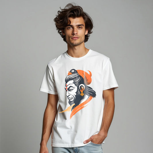 HANUMAN FACE PRINT , Printed T-Shart, 100% Cotton