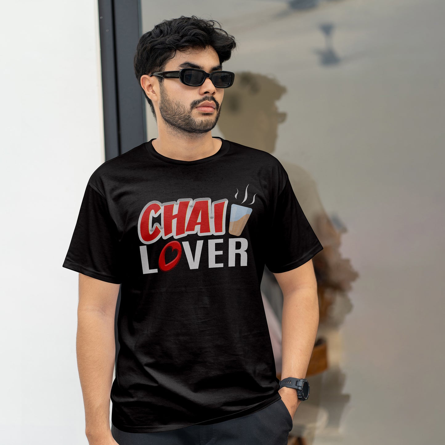 CHAI LOVER , GRAPHICS PRINTED T-SHIRT