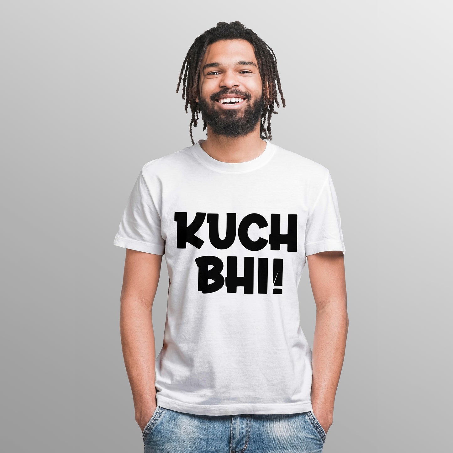 KUCH BHI !, Printed T-Shart, 100% Cotton