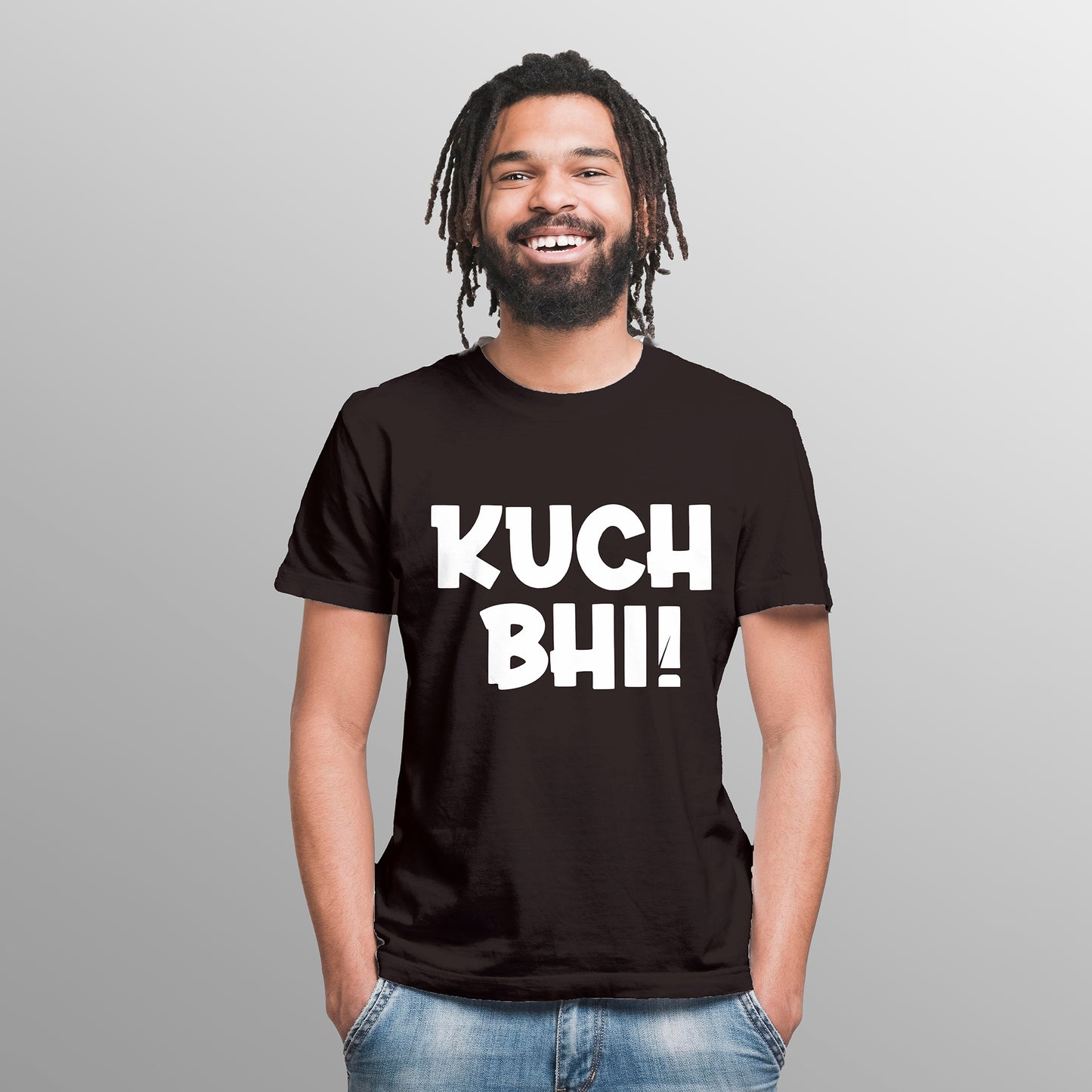 KUCH BHI !, Printed T-Shart, 100% Cotton