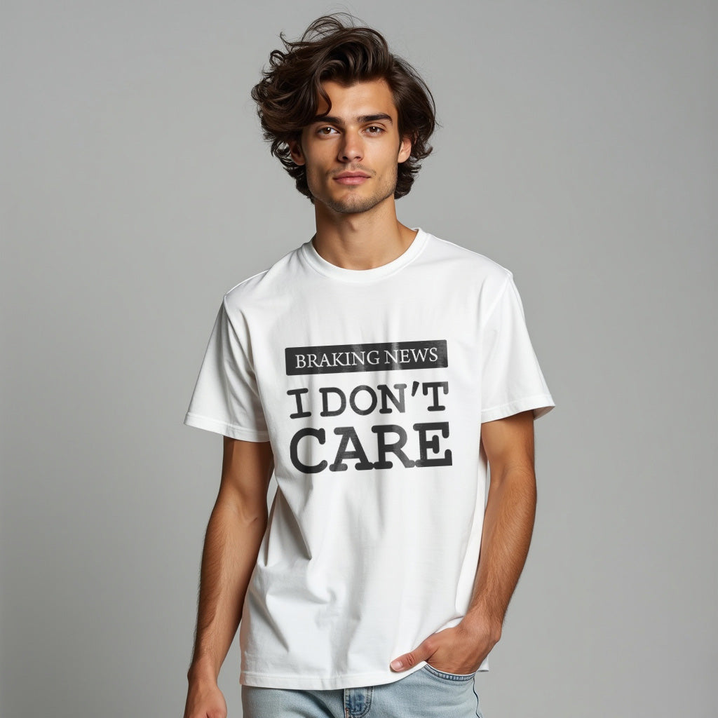 I DON`T CARE Printed T-Shart, 100% Cotton