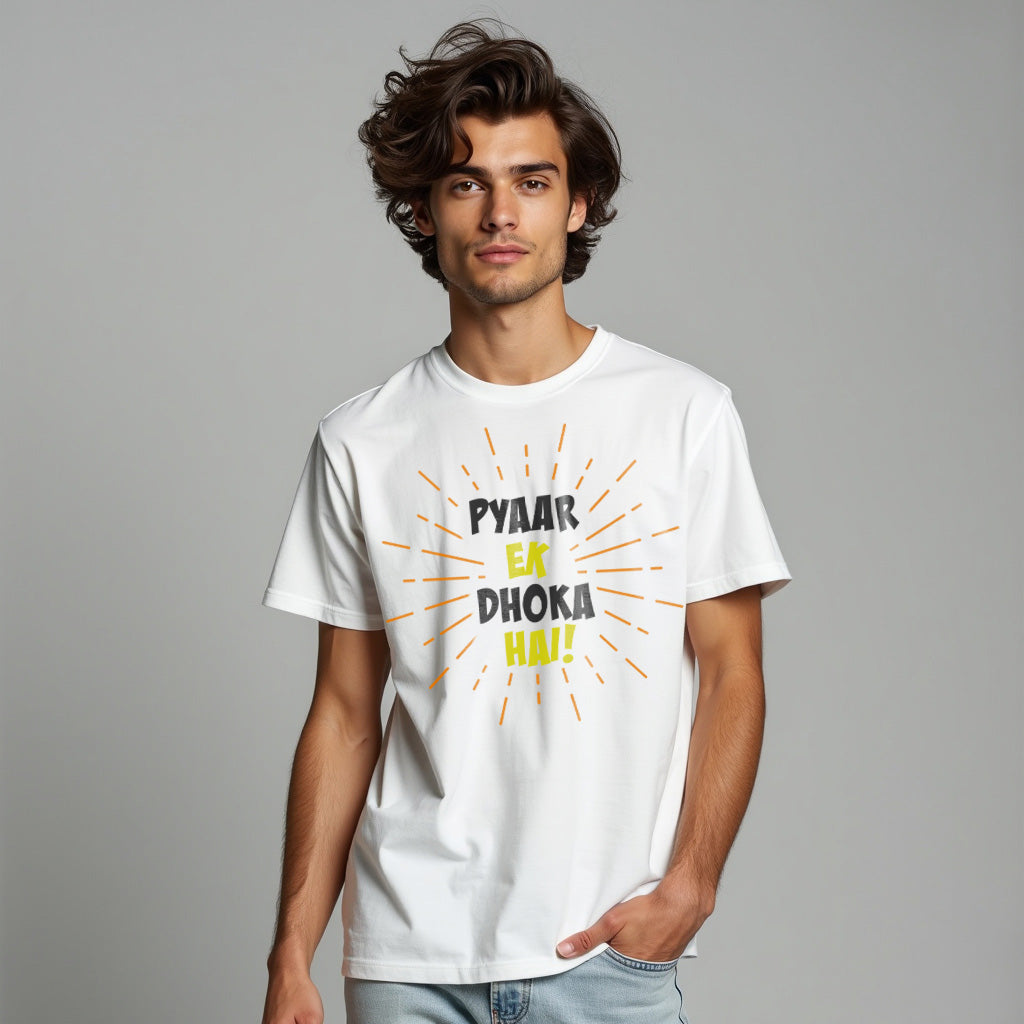 PYAAR EK DHOKA  HAI ! , Graphic Printed T-Shart, 100% Cotton